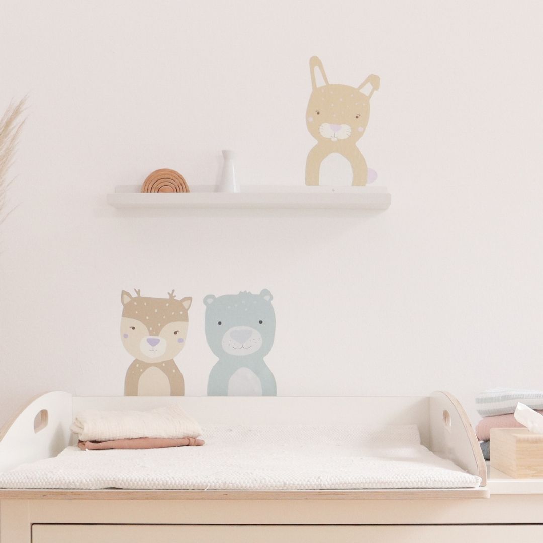 wanddeko-tiere-wald-babyzimmer wanddeko-tiere-wald-babyzimmer