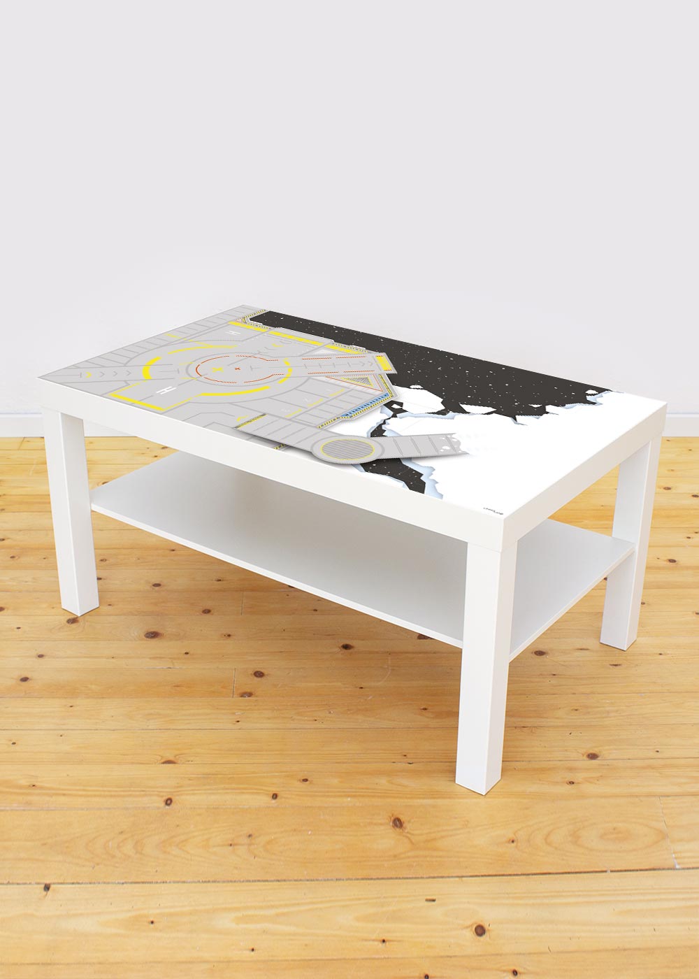 Ikea Lack Couchtisch Weltraum 55x90 Gesamtansicht