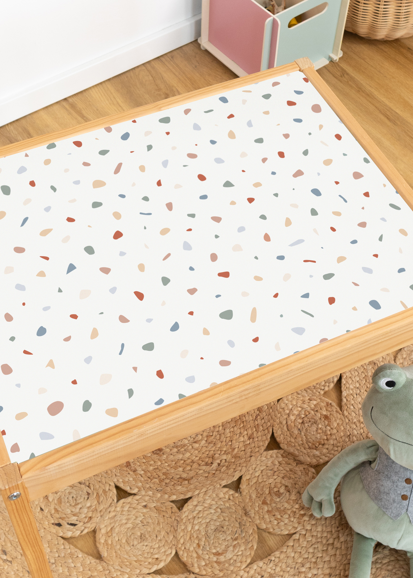 klebefolie ikea laett kindertisch terrazzo 2