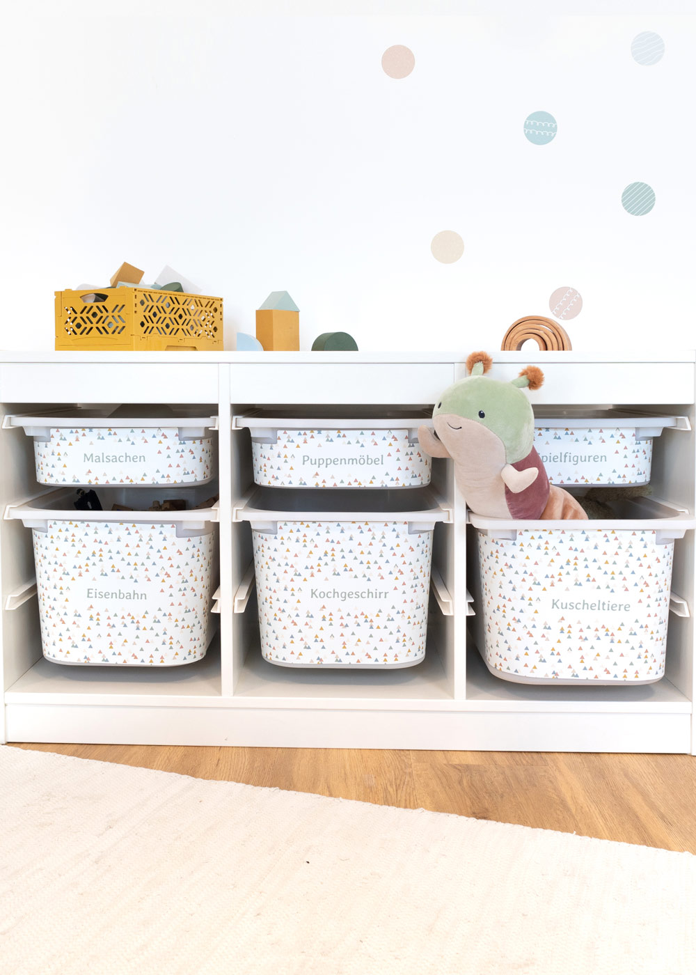 stickerset ikea trofast box klein trianglig 3er set 1