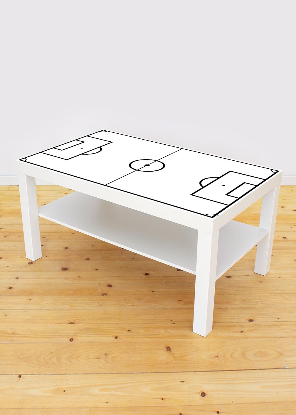 Ikea Lack Couchtisch Fussballfeld weiss 55x90 Gesamtansicht