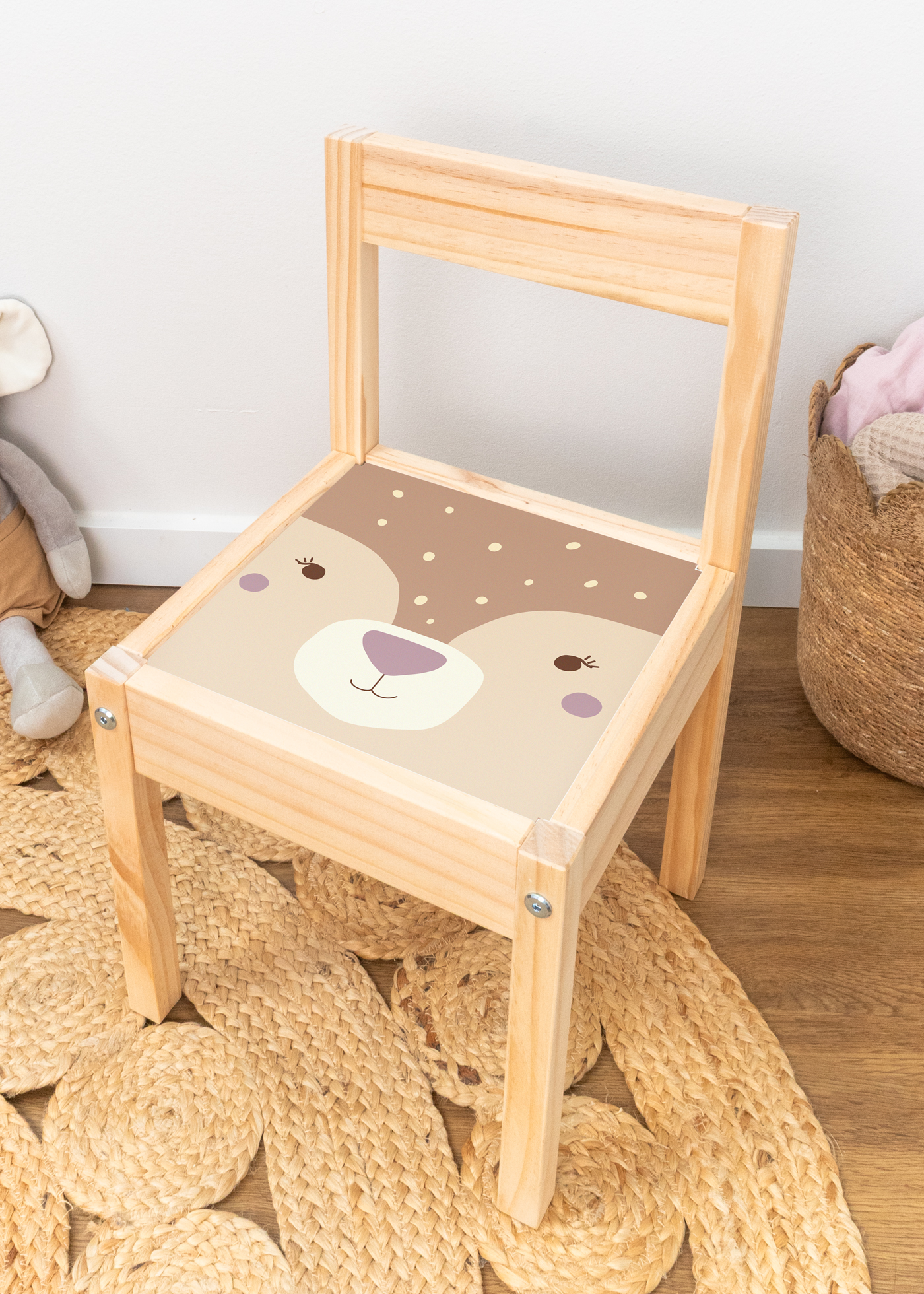 klebefolie ikea laett kinderstuhl tierig reh 00