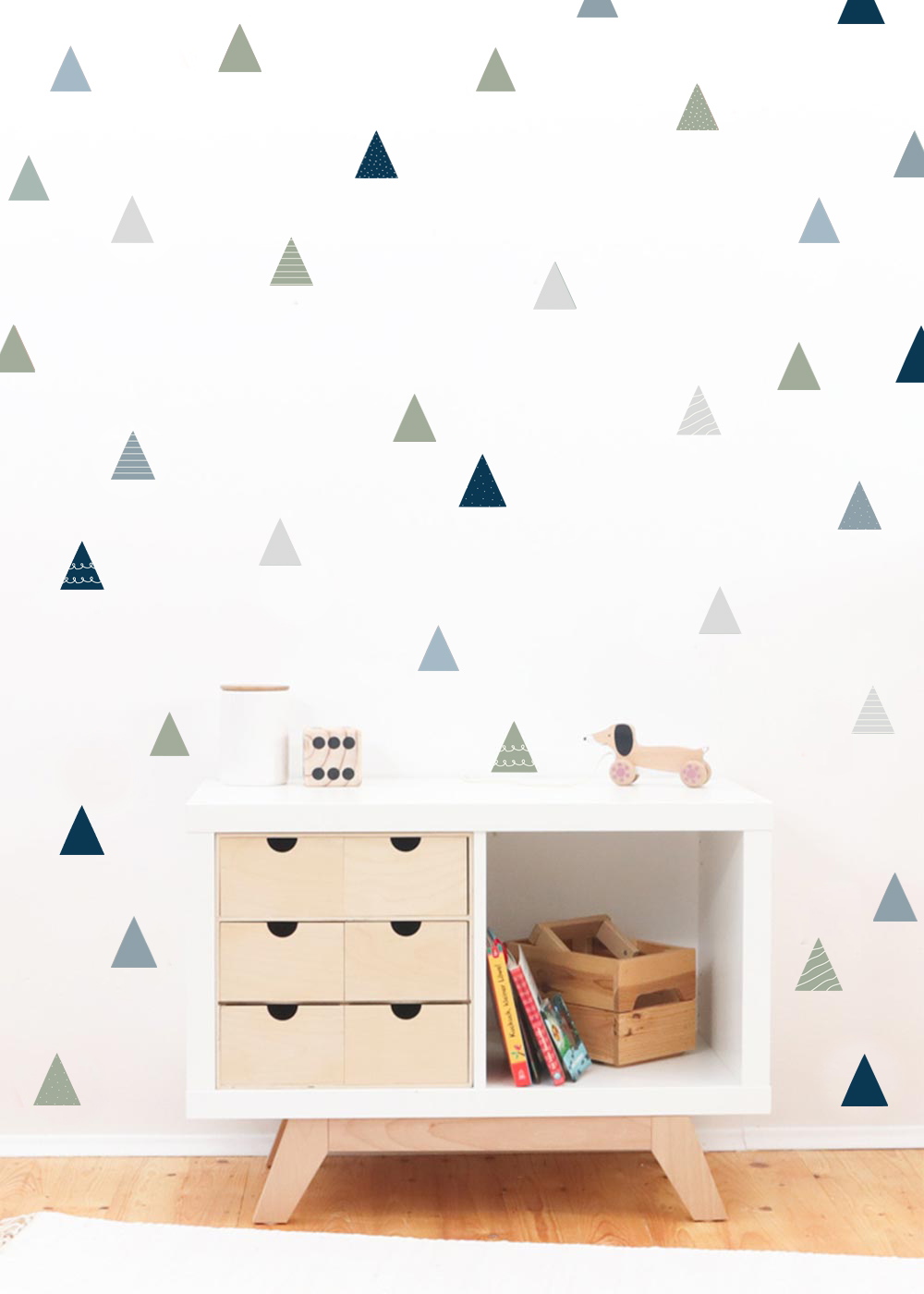 stickerset wand moebel dreiecke nordisch blau 1 stickerset wand moebel dreiecke nordisch blau 1