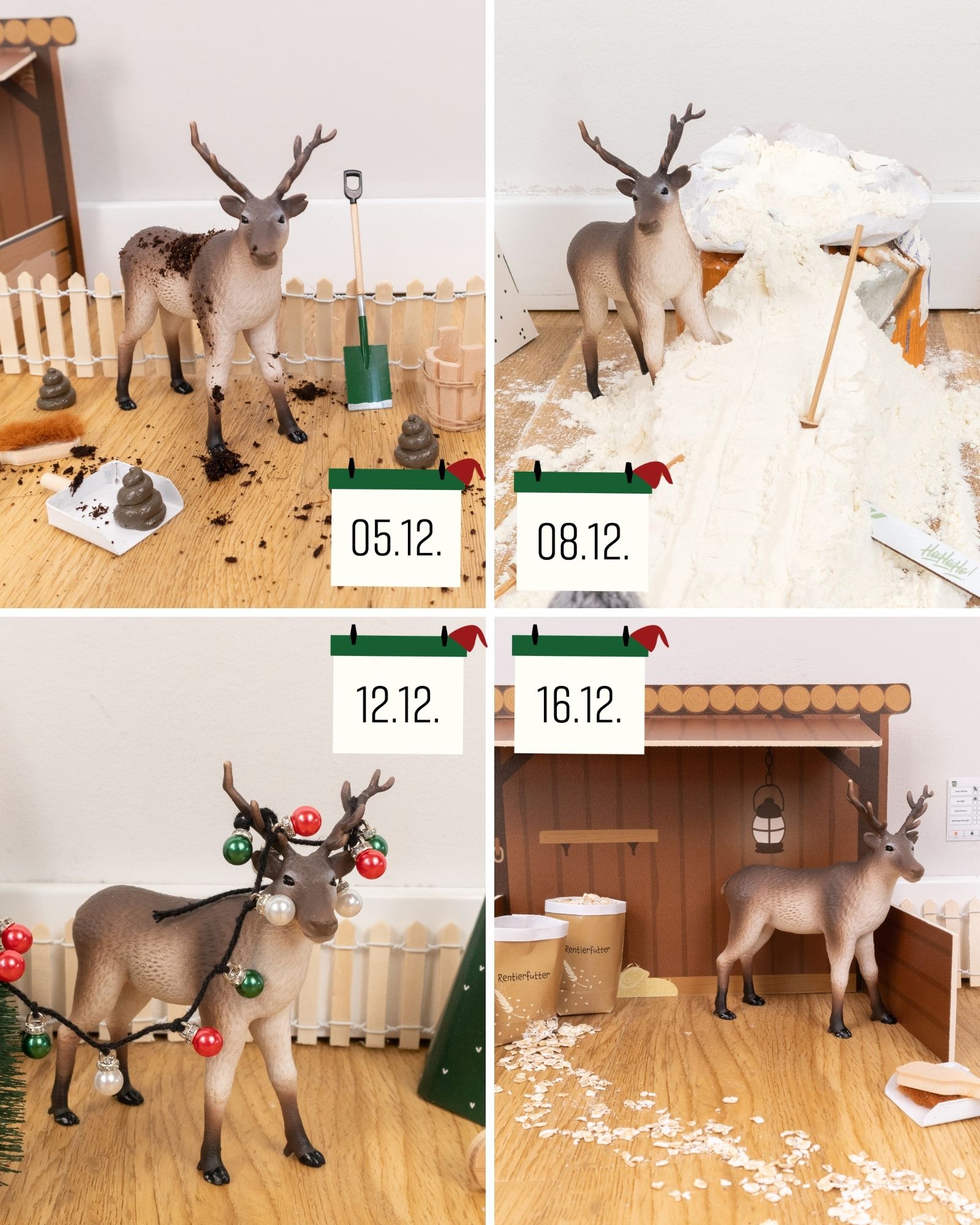 Deer, Dekoration, Weihnachtsdeko, Schaustück, Plastikfigur