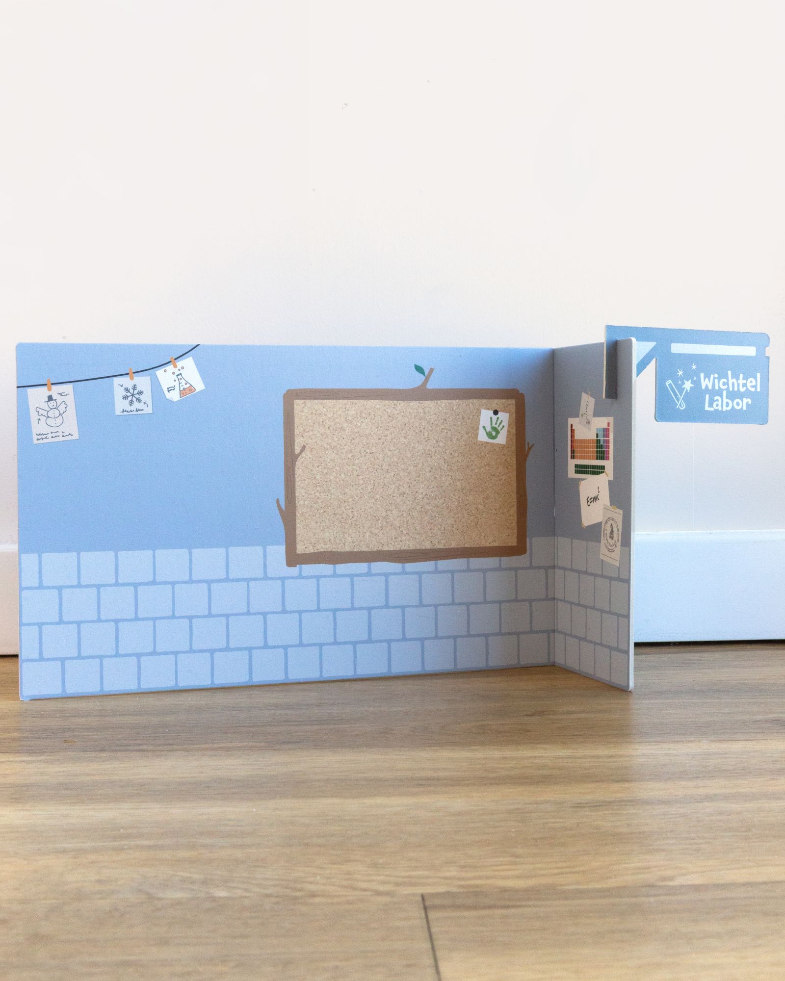 pop-up board, Korkbrett, Kork, blauer Raum, Wanddeko