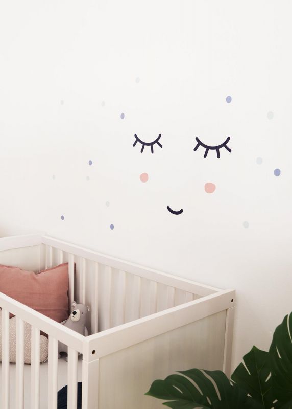 Wandtattoo Stickerset für Kinderzimmer Sleepy Eyes