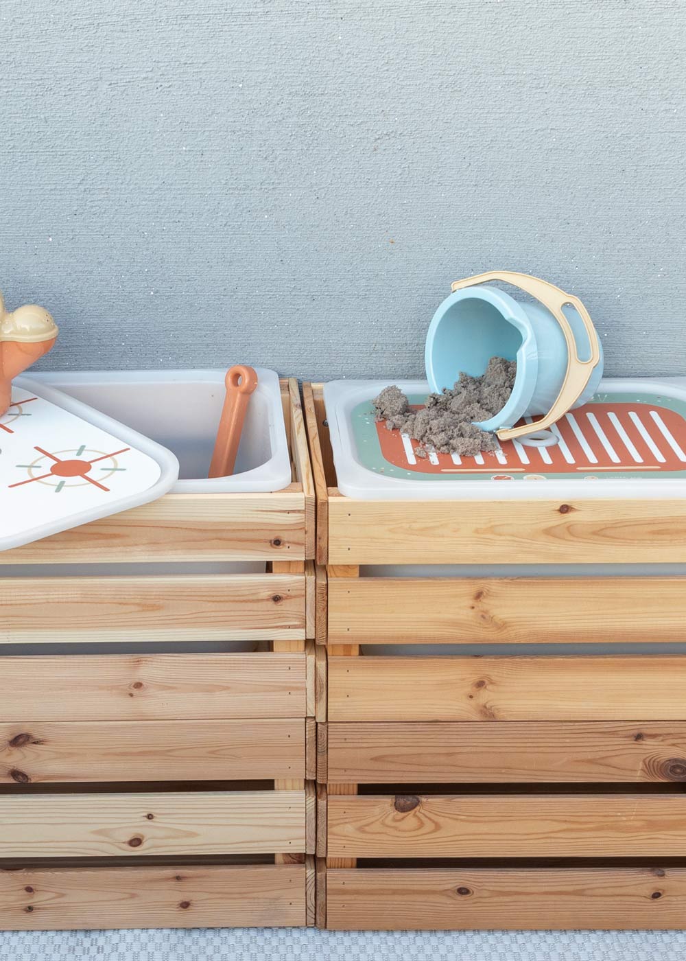 Matschküche selber bauen mit IKEA TROFAST Boxen
